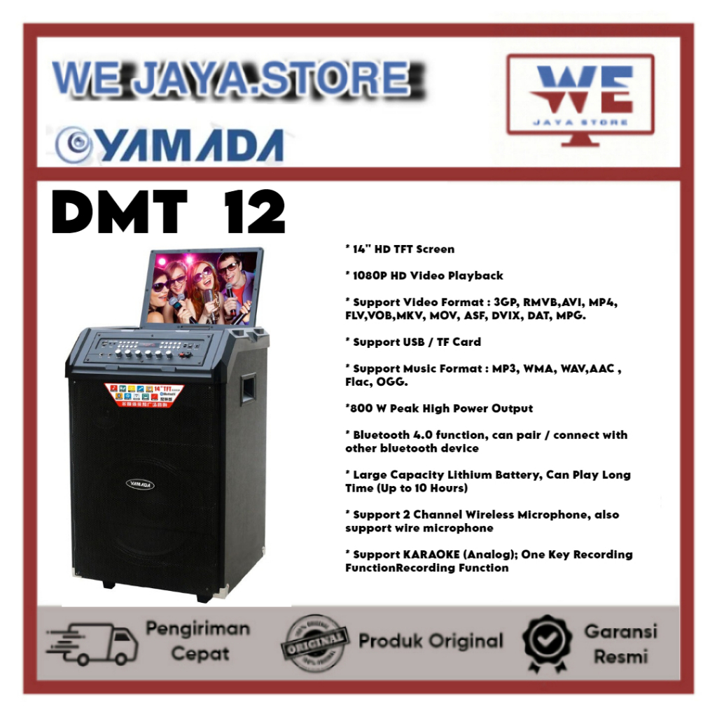 SPEAKER PORTABLE YAMADA DMT-12 PORTABLE KAROKE VID