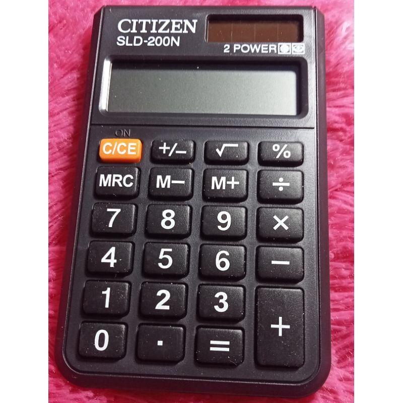 

kalkulator 8 digit SLD -200N 2 power /calculator warna hitam