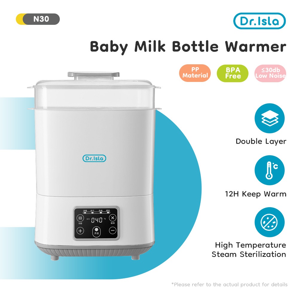Dr.isla Sterilizer Botol Bayi Bottle Warmer 4 in 1 Kapasitas tinggi Pengering botol susu bayi BPA Fr