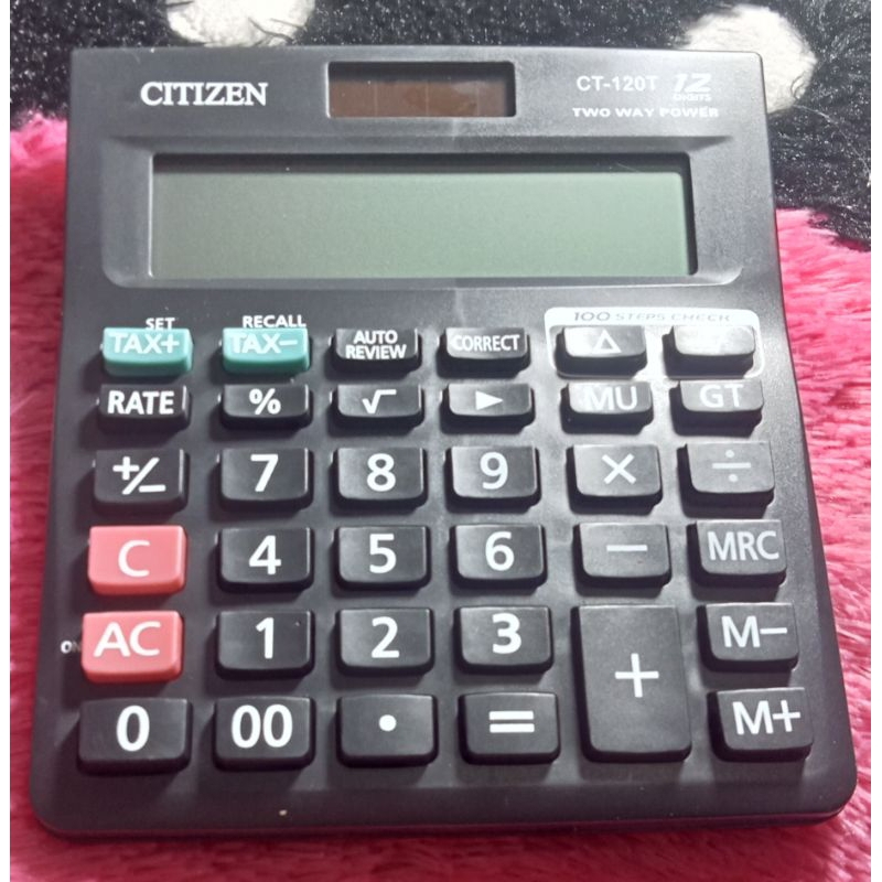 

kalkulator CT120T/calculator warna hitam 12 digit