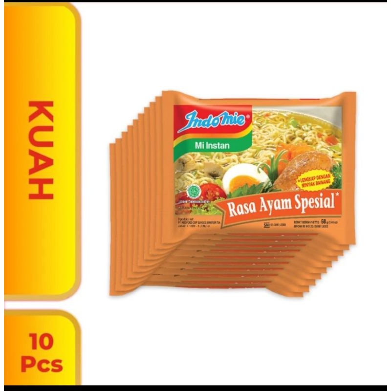

10 bungkus Indomie ayam spesial