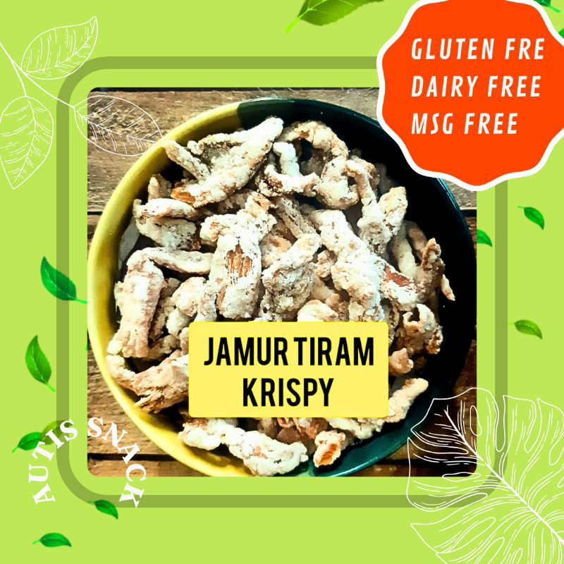 

JAMUR TIRAM KRISPY non telur, AUTIS FOODS, makanan untuk AUTIS/GLUTEN FREE/DAIRY FREE/MSG FREE/SNACK AUTISME