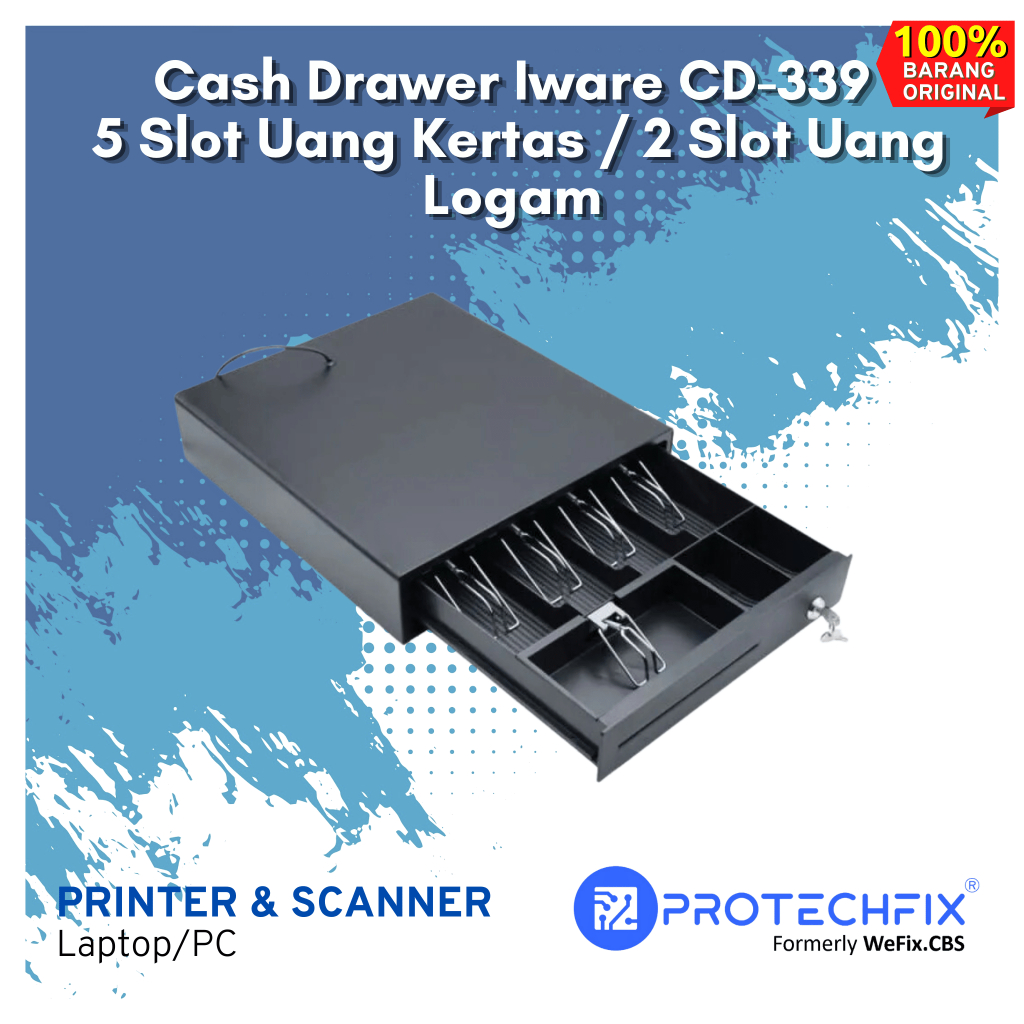 Cash Drawer Iware Cd-339 Laci Uang Kasir Laci Kasir 5 Slot Uang Kertas Diskon