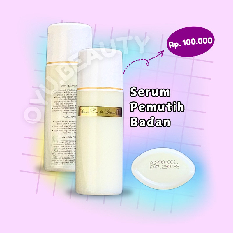 [IPUNG] Serum Pemutih Badan hb dosting hb pemutih hb anggur