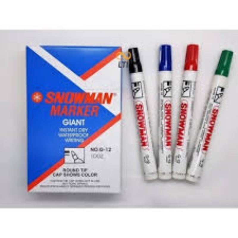 

Spidol Permanent Snowman Marker G-12 Alat Tulis Alat Tulis Kerja di Toko Poster