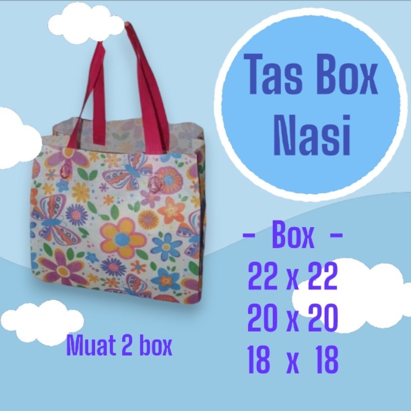 

Tas box nasi motif bunga dan kupu (1 lusin)