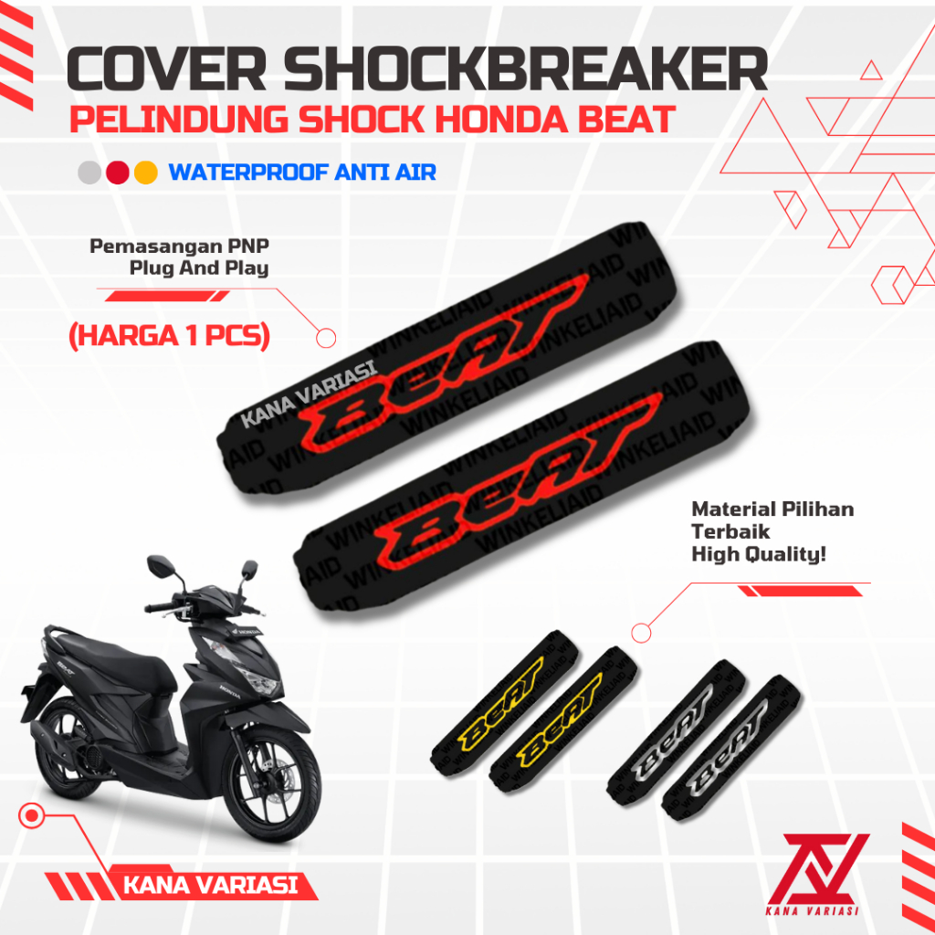 Cover Shock Belakang Sarung Pelindung Shockbreaker Honda Beat Deluxe Beat Street Beat Fi Dll
