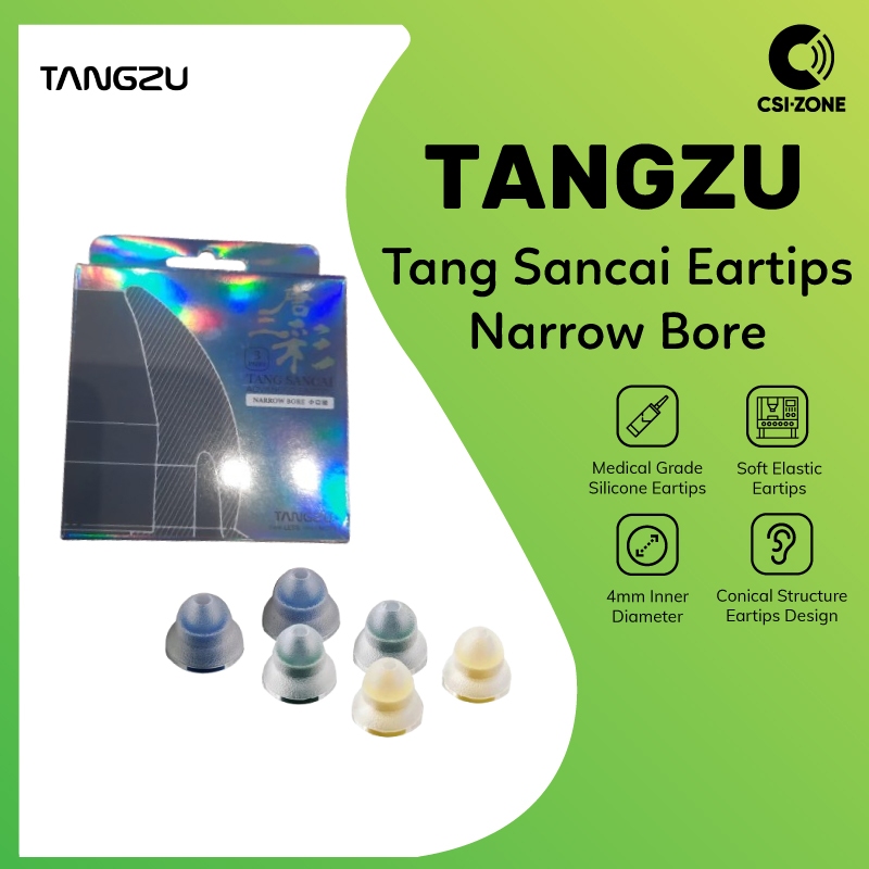 Tangzu Tang Sancai Narrow Bore Eartips Replacement For Earphone IEM