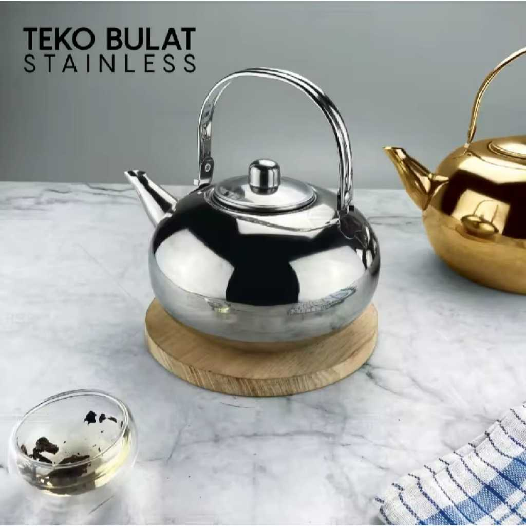 Teko Saringan Stainless Steel / Teko Stainless + Saringan