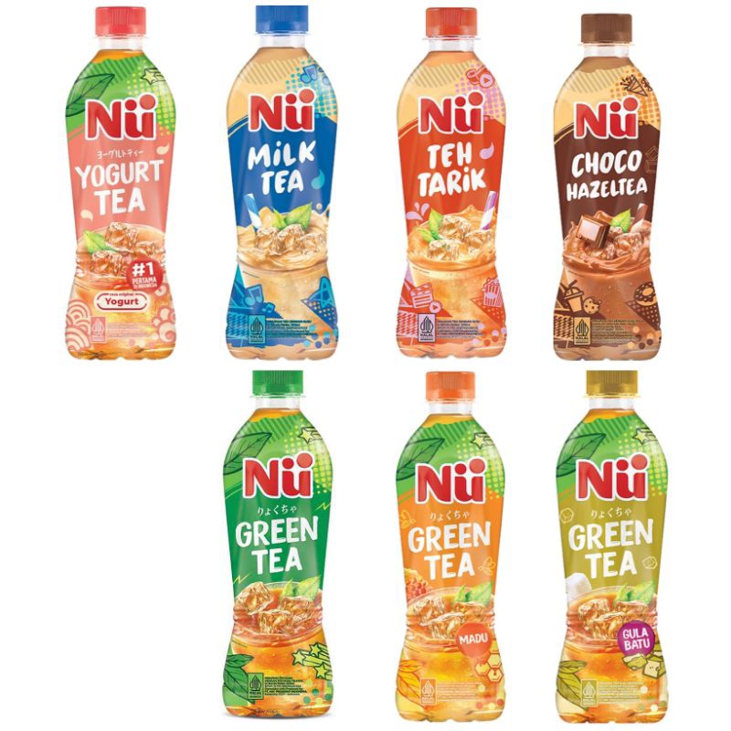 

(instant saja) NU Aneka minuman Green Tea Madu gula batu yogurt milk tea tarik choco hazeltea baru