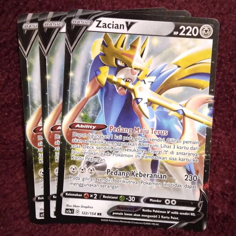 Zacian V RR s8b - Pokemon TCG Indonesia foil holo