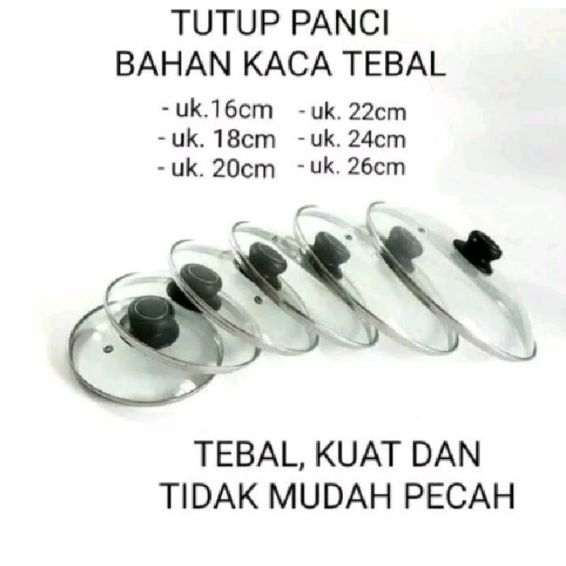Tutup panci / sayur tutup kaca