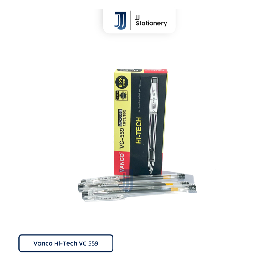 

[1 PCS] Bolpen / Pen Gel / Pulpen / Pena Vanco VC-559 Hi-Touch 0.28mm