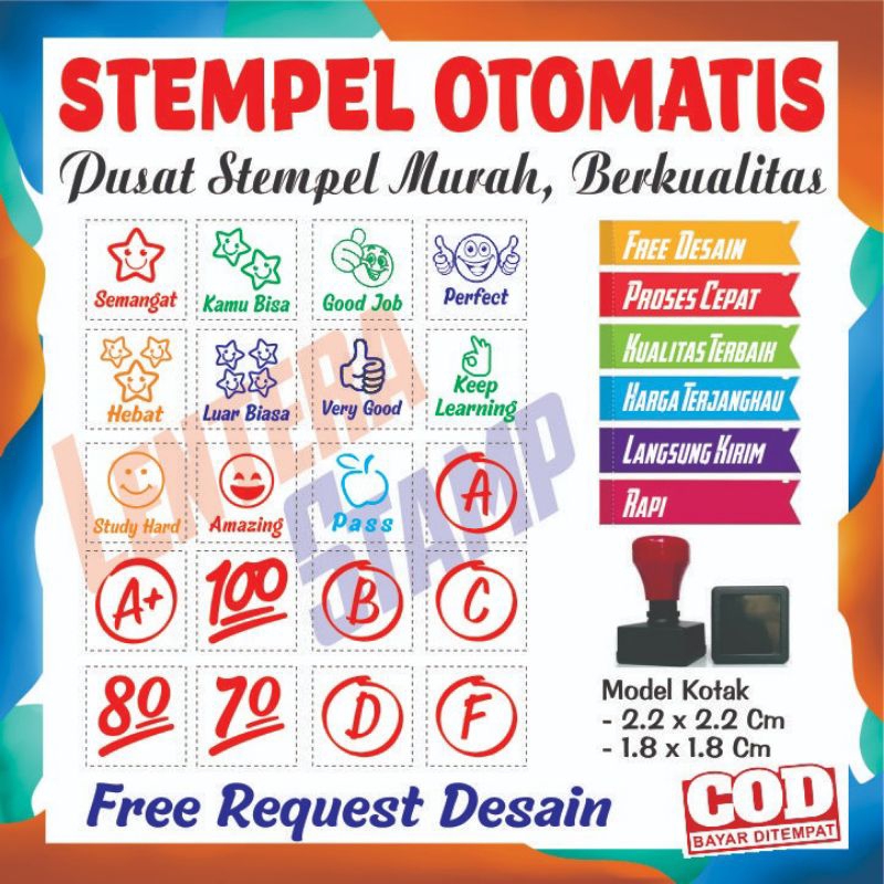

Stempel penilaian/karakter/stempel reward TK/Paud