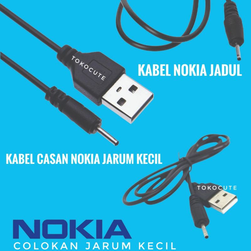 Kabel USB Nokia Kecil Charger Nokia Kecil, Charger Nokia Jadul Kabel Nokia Jarum Kecil