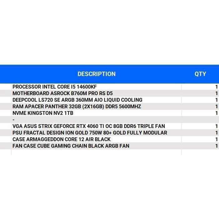 Pc gaming Asus Rog 4060ti 2