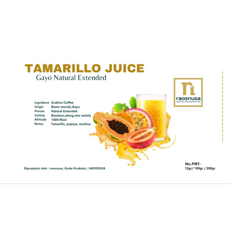 

Tamarillo Juice Gayo Natural Extended