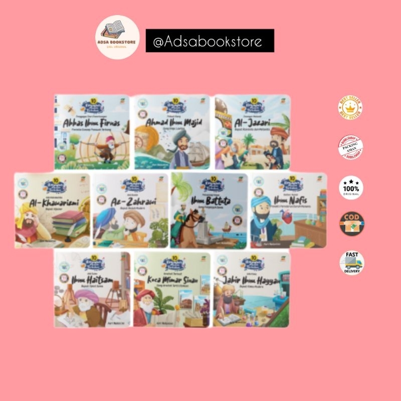 Isi 10 Buku] Buku Anak Usia ± 3 Tahun 10 Ilmuwan Muslim Terhebat - Ziyad Book