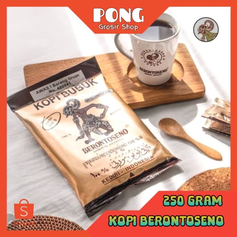 

Kopi Sachet Bubuk BERONTOSENO Internasional 250 gram / 100%Kopi Murni