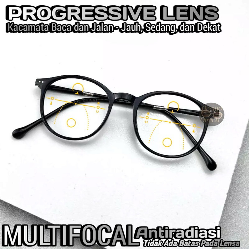 Kacamata Progresif Antiradiasi Pria/Wanita | Kacamata Baca dan Jalan | Kacamata Antiradiasi 2126