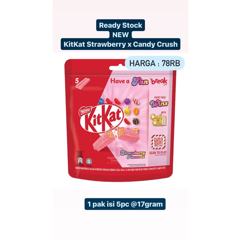

Kitkat Strawberry x Candy Crush Kit Kat Strawberry Popping