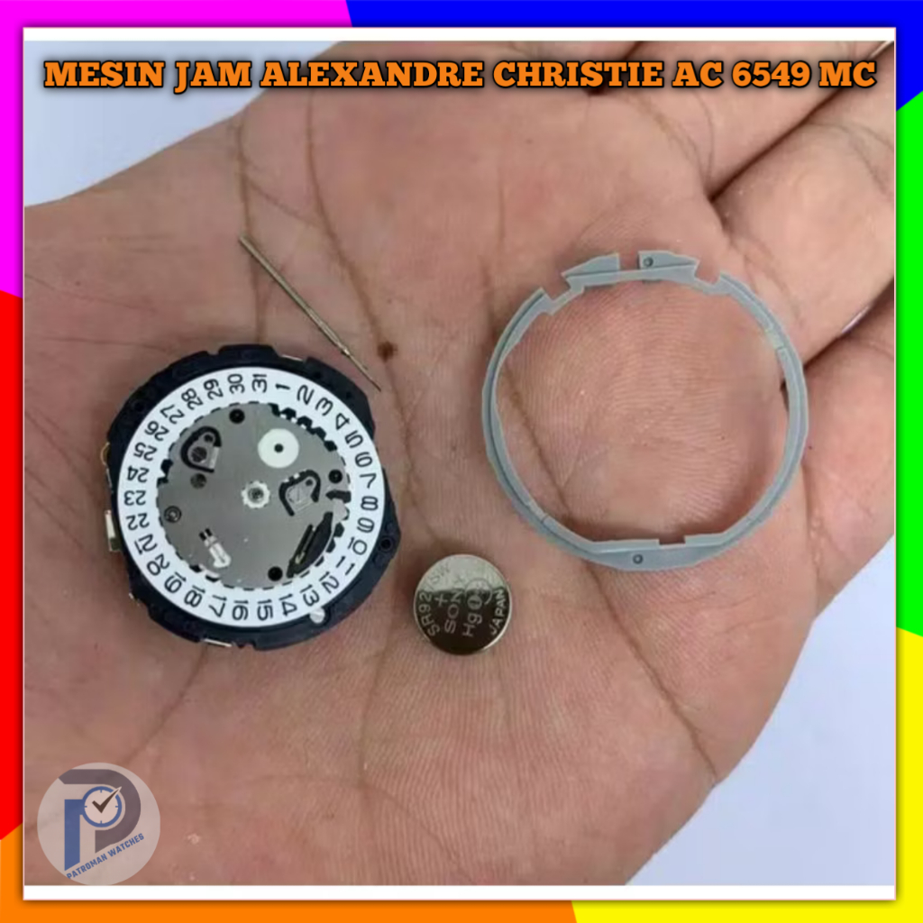 Mesin jam tangan alexandre christie AC 6549 MC AC 6549 Chrono Tanggal Aktif Free Batre dan As Stem