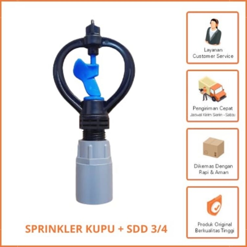 Sprinkler Pertanian Springkle Sprinkler Taman Sistem Irigasi Sprinkler Butterfly Drat Luar + Sock Dr