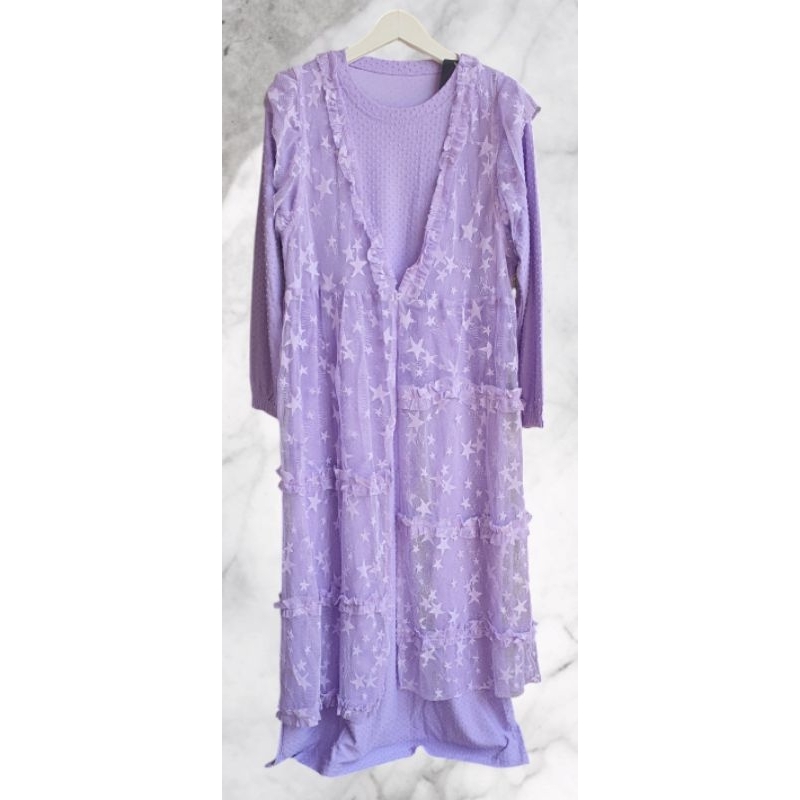 Gamis Outer Brukat Meijiwang New