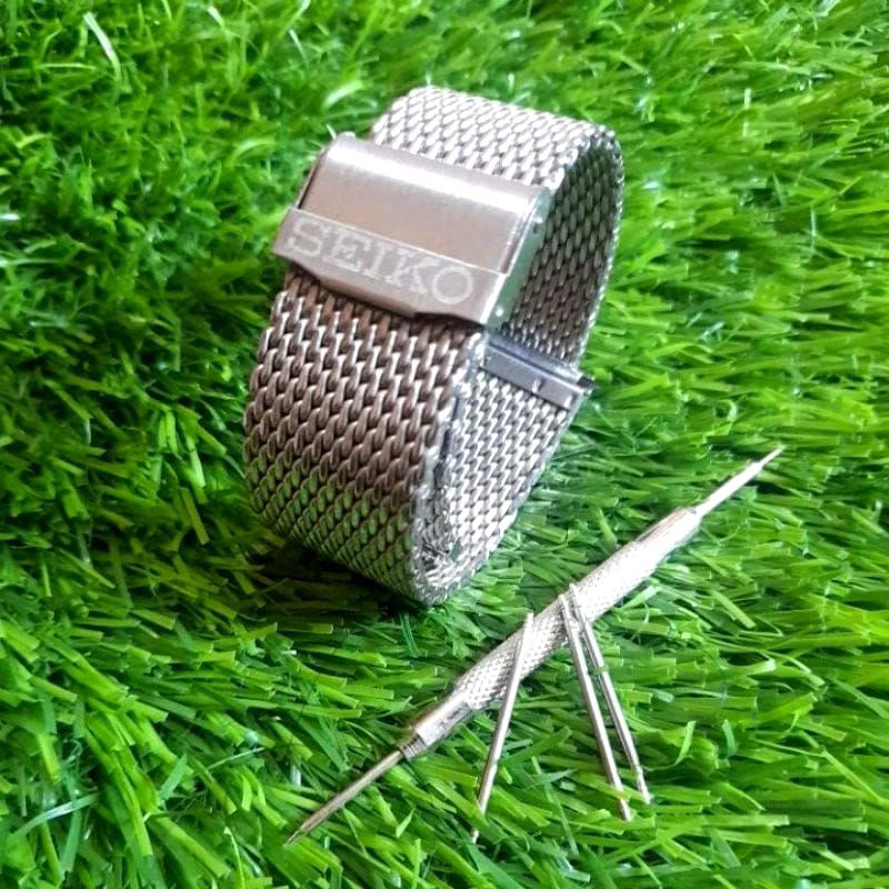 Strap Jam Tangan Seiko Rantai Mesh Rantai Pasir Steinless 20mm 22mm