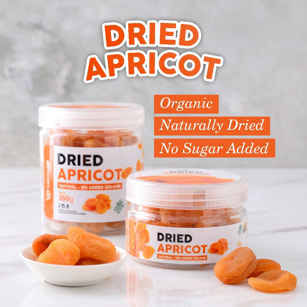 

Organic Dried Apricot Original 100% / Aprikot Kering Organik Premium Superfood Natural Apricots