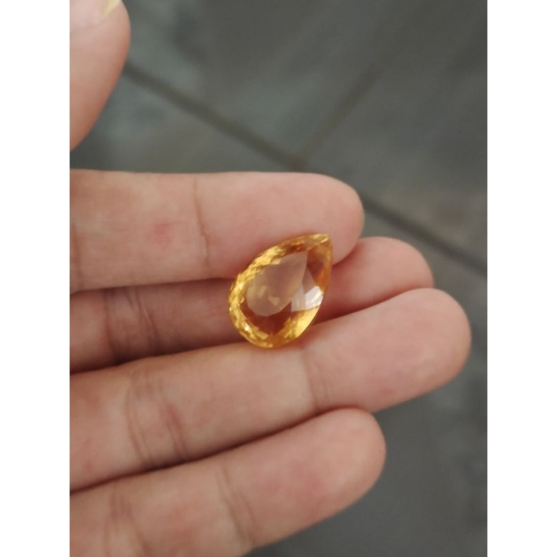 Batu Citrine teardrop memo