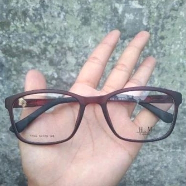 Frame Kacamata H.M YX022 Maroon Original
