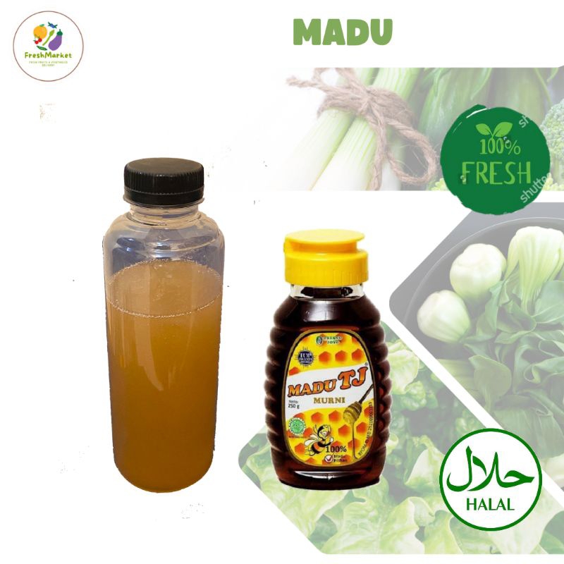 

Madu Asli Murni Botol 250 Gram Freshmarketlampung
