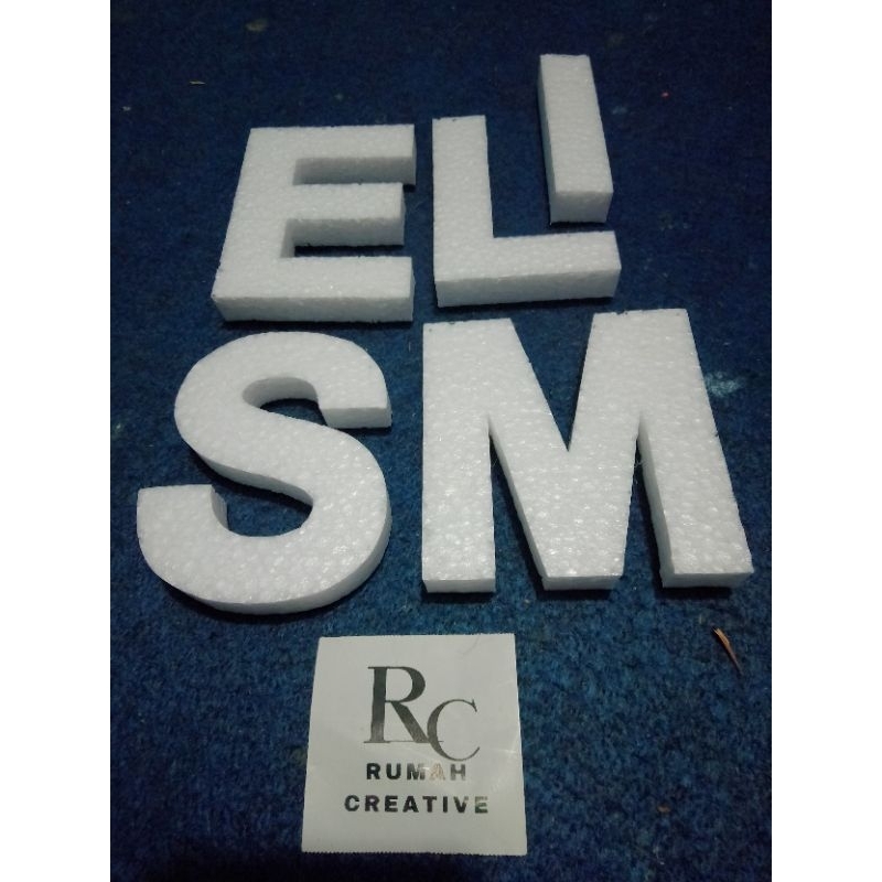 HURUF TIMBUL STYROFOAM TINGGI 13 CM / HURUF TIMBUL /  HURUF STYROFOAM