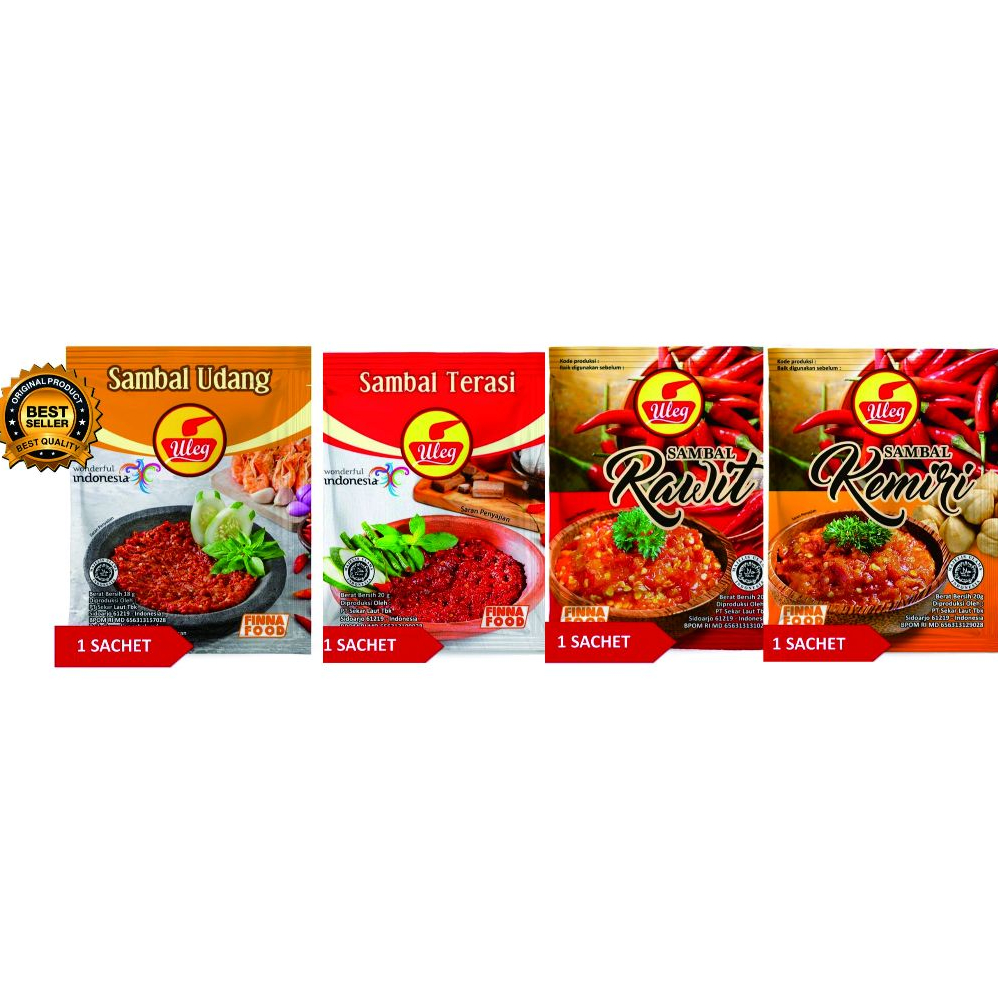 

FINNAFOOD SAMBAL ULEG 20GR ALL VARIAN / Finna Sambal Uleg Kemasan per Sachet