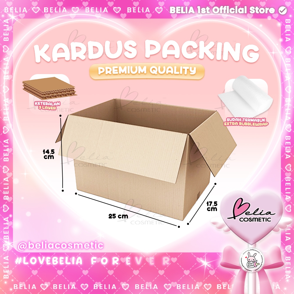 

❤ BELIA ❤ KARDUS PACKING PREMIUM + EXTRA BUBBLE (Tambahkan ke Keranjang agar packing lebih aman)