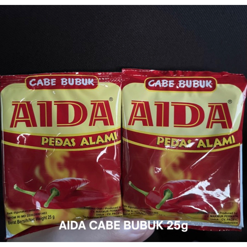 

Aida Cabe Bubuk 25g / Bumbu Tabur Pedas Aida 25gr