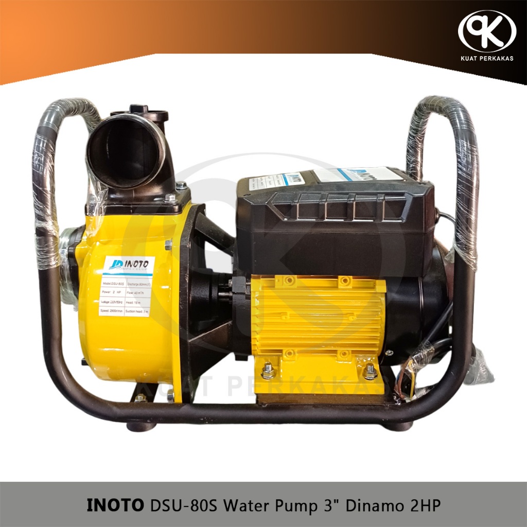 Pompa 3" Irigasi Listrik INOTO DSU-80S Water Pump Dinamo 2HP Sedot Sawah Kolam Empang