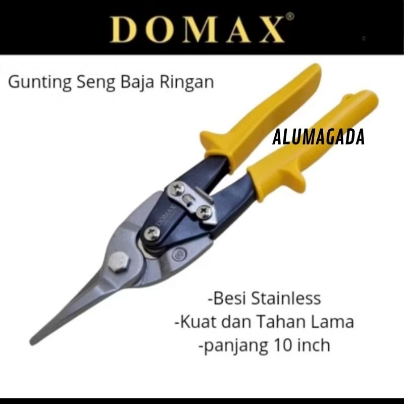 ALUMAGADA GUNTING SENG DOMAX 10"/GUNTING BAJA RINGAN/GUNTING HOLO DOMAX 10"