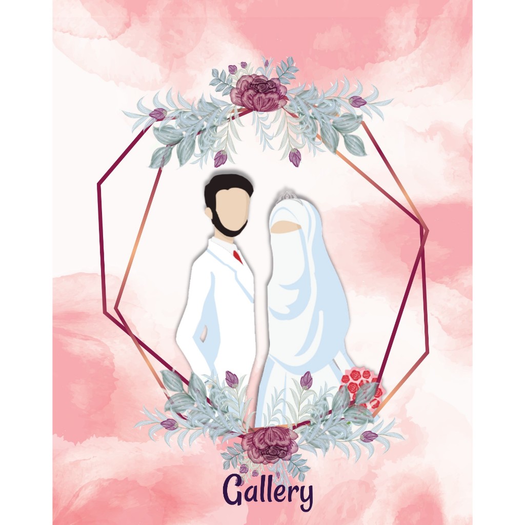 Undangan Digital Video Pernikahan Pink Purple