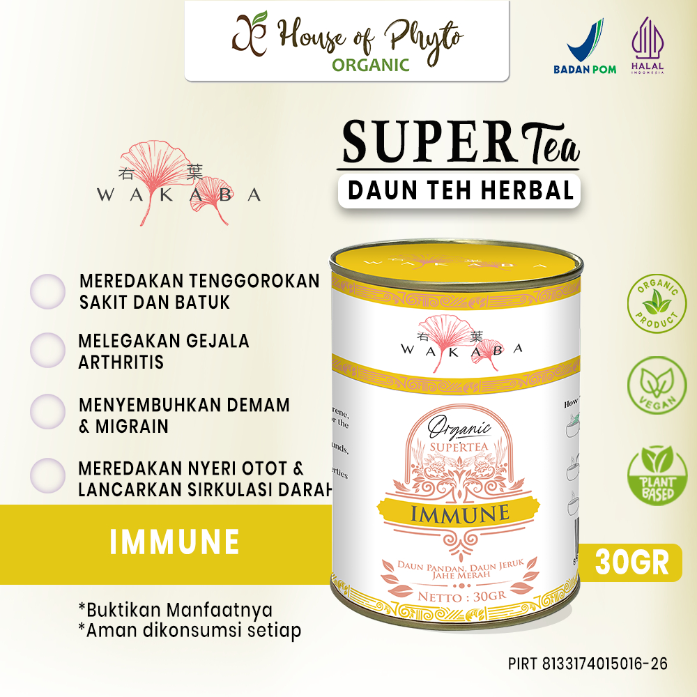 

Supertea Immune WAKABA Teh Herbal untuk demam dan melancarkan sirkulasi darah - 30g