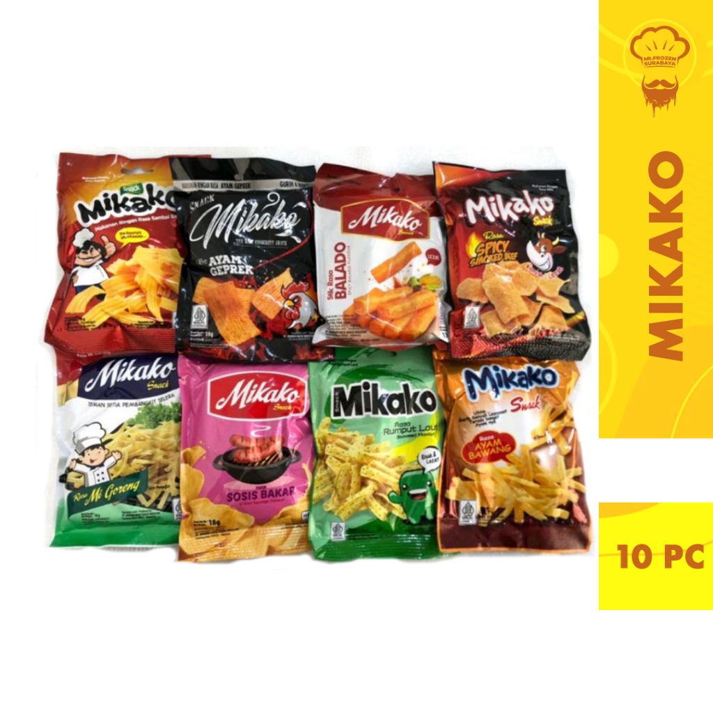 

Mikako Dayaki Snack Aneka Rasa Isi 10pcs