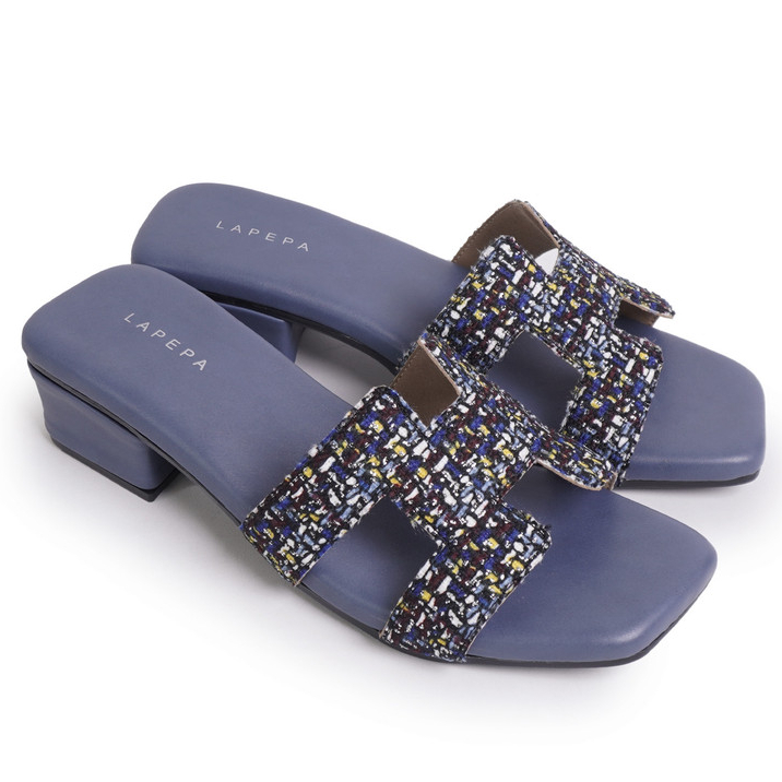 LAPEPA YUK - DONNA Sandal Wanita Slop High Heels Tinggi Sedang 4cm Size 36 - 40 Sendal Selop Hak Tah