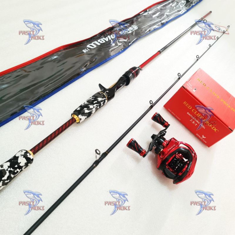 Joran Pancing Set BC Iroly diablo Reel Oncak drag 8 kg DRAG CLIKCER