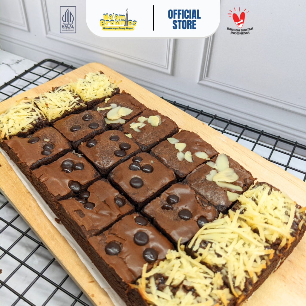 

[ Buy 1 Get Brokrik Mini ] BROWNIES FUDGY MEDIUM UK 10X20cm ISI 18 POTONG BY NA'AM