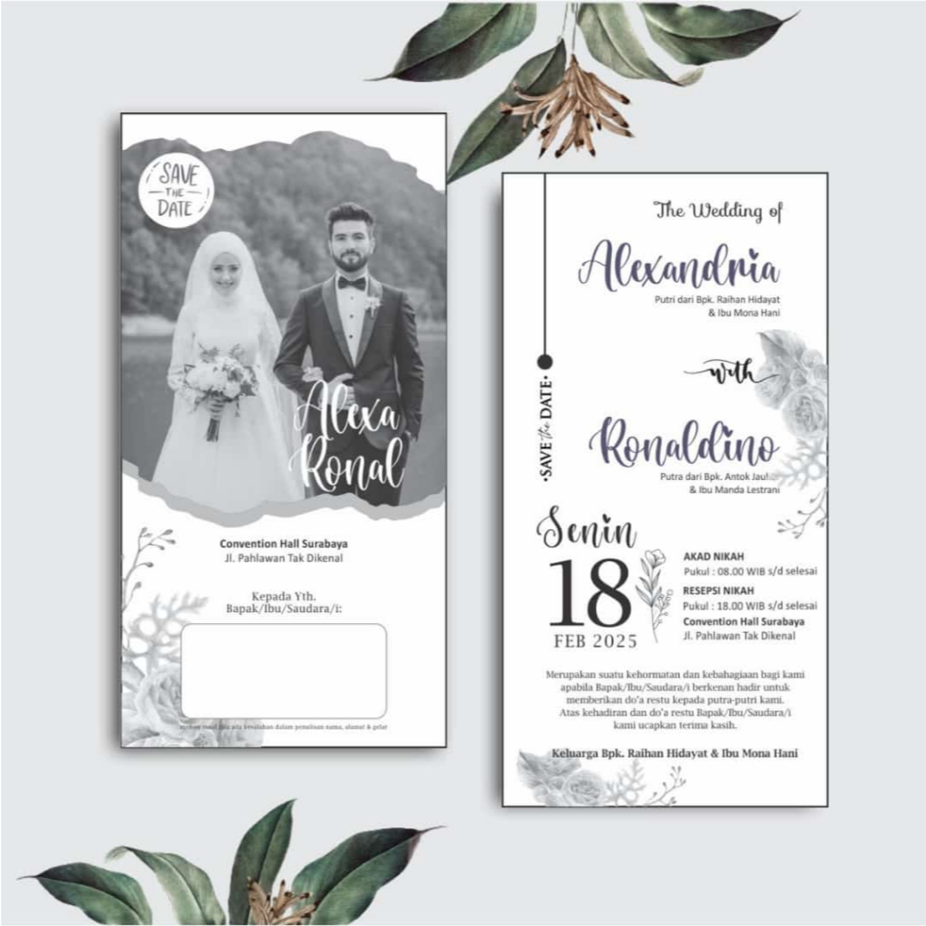 PROSES CEPAT Cetak Undangan Pernikahan Undangan Wedding Nikah Free Foto Free Plastik Cetak 1 Lembar 