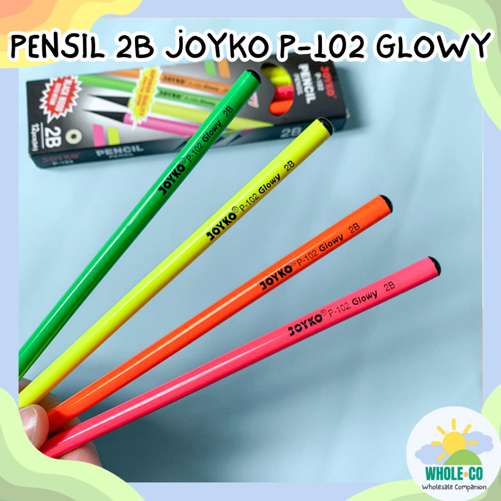 

Pensil 2B Joyko P-102 Glowy Premium Satuan Warna Warni Polos Lucu Unik Imut Termurah Grosir Cod