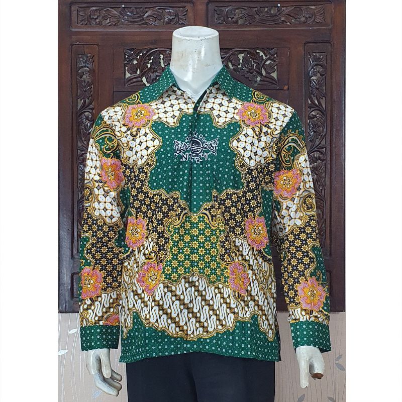 New atasan kemeja NU Nahdlatul Ulama Lengan Panjang  motif NU batik asli//seragam Nahdlatul Ulama ba