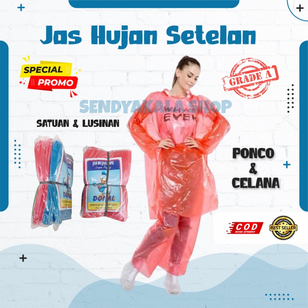 Jas Hujan Jas Hujan Setelan Plastik Jas Hujan Plastik Jas Hujan Wanita Mantel Hujan Mantrol Hujan Ma