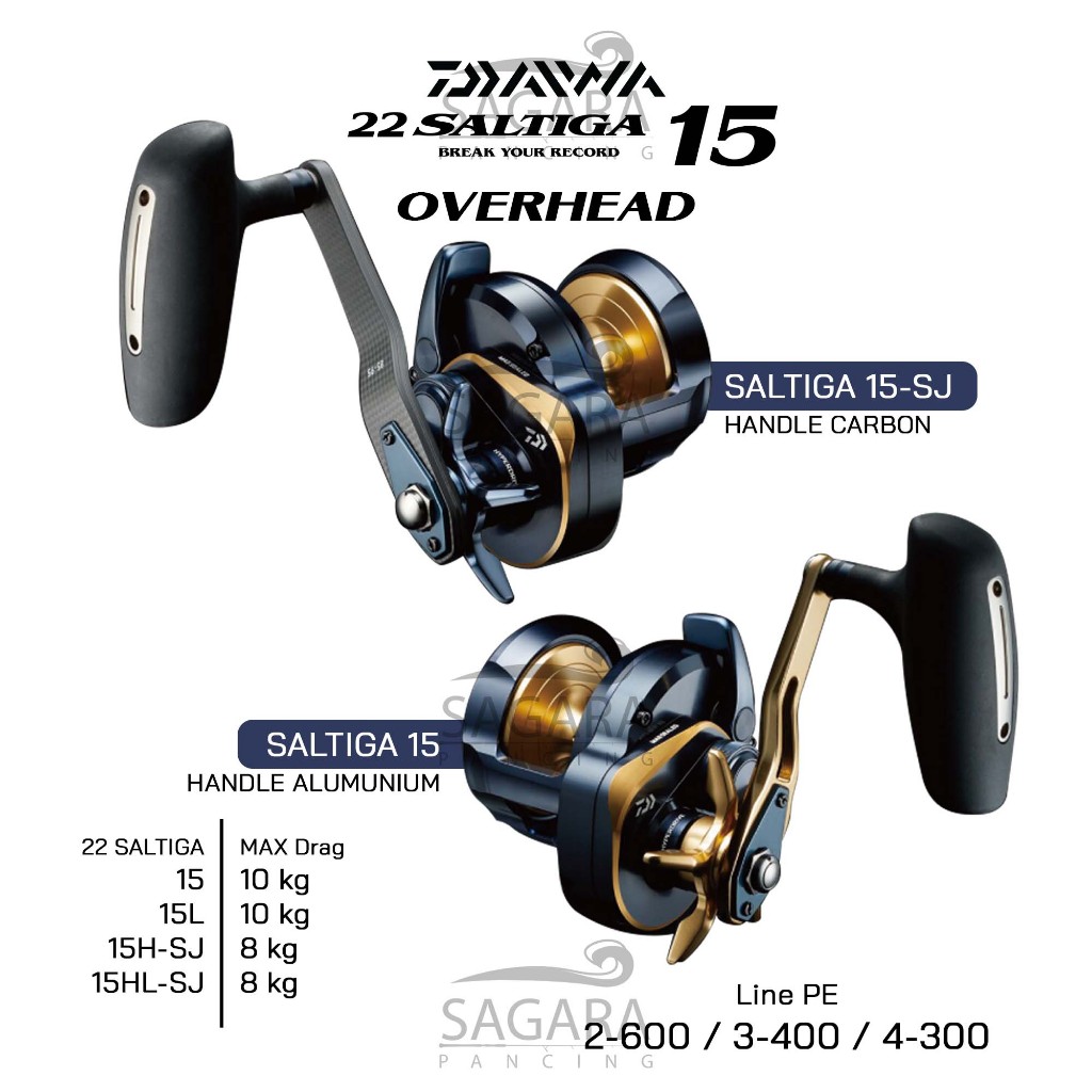 Reel OH Daiwa Saltiga 15 | 15L | 15HL-SJ | 15H-SJ Reel Over Head